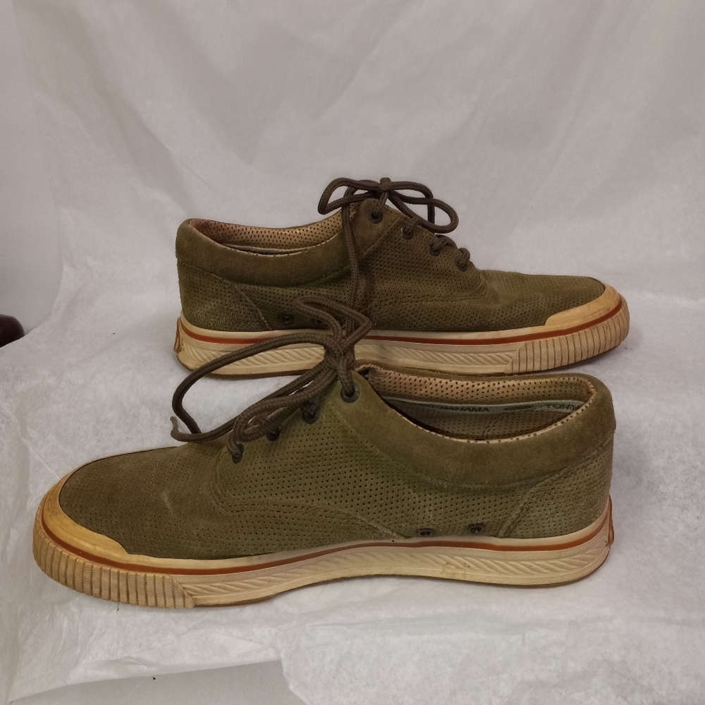 💜 Tommy Bahama Sneakers Sage Green Rum Runners  Size 8